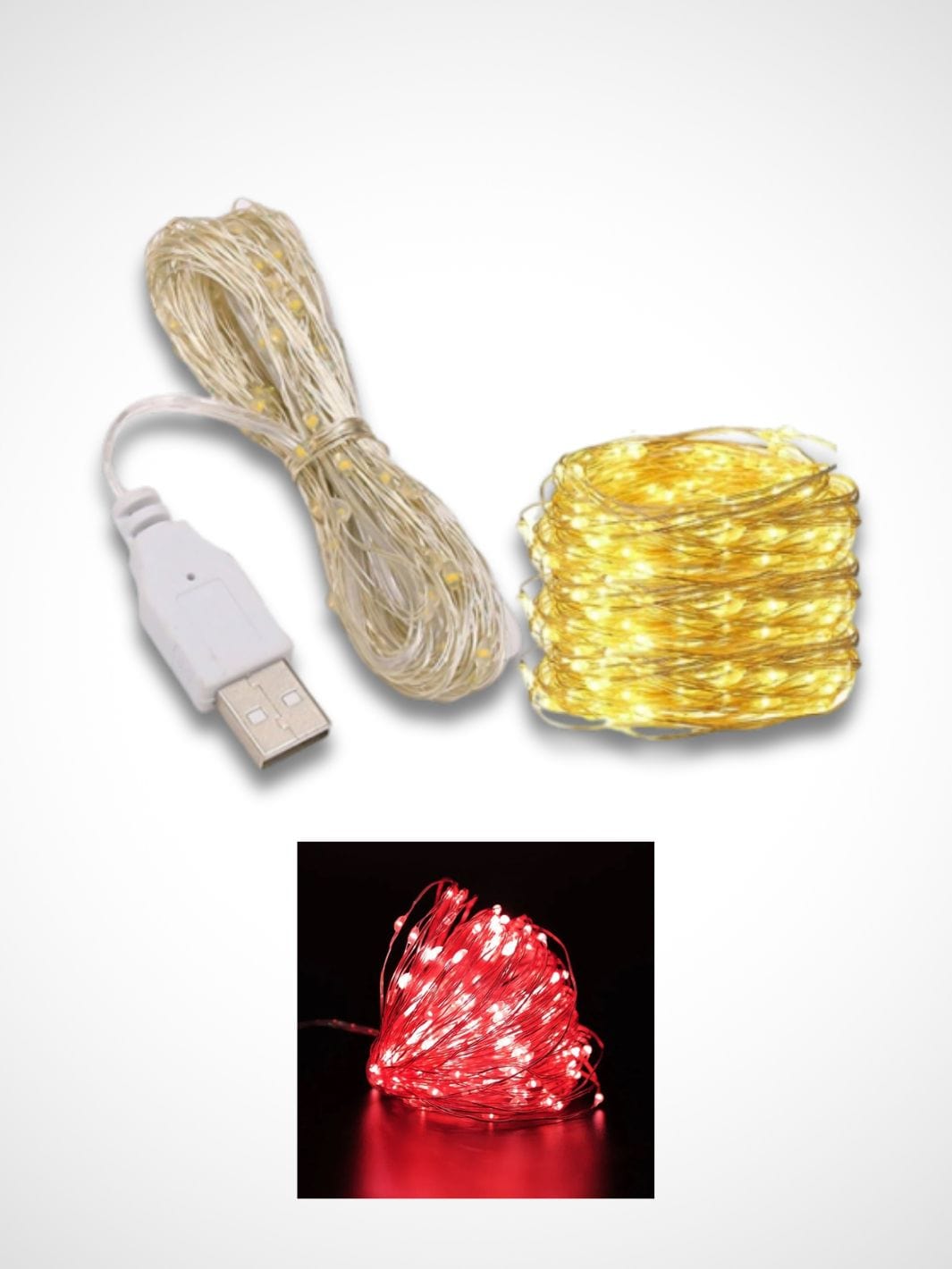Guirlande Led chambre USB rouge Rouge / 2 mètres