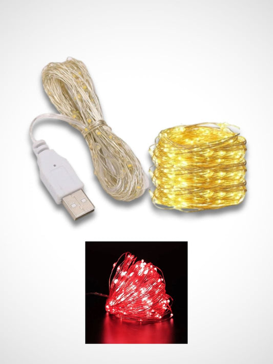 Guirlande Led chambre USB rouge Rouge / 2 mètres