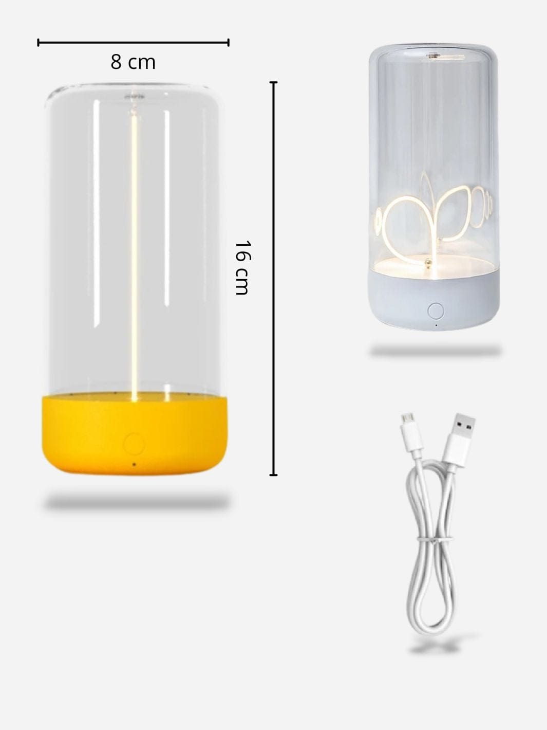 Lampe de chevet sans fil à Filament Magnétique jaune Jaune