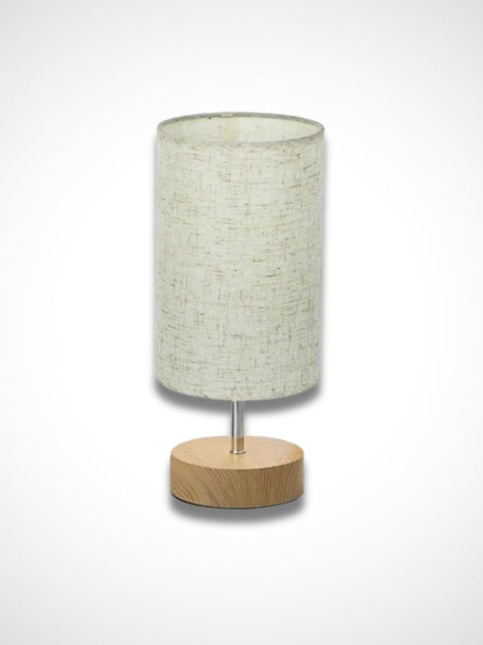 Lampe de chevet tactile Abat jour cylindrique bois Bois