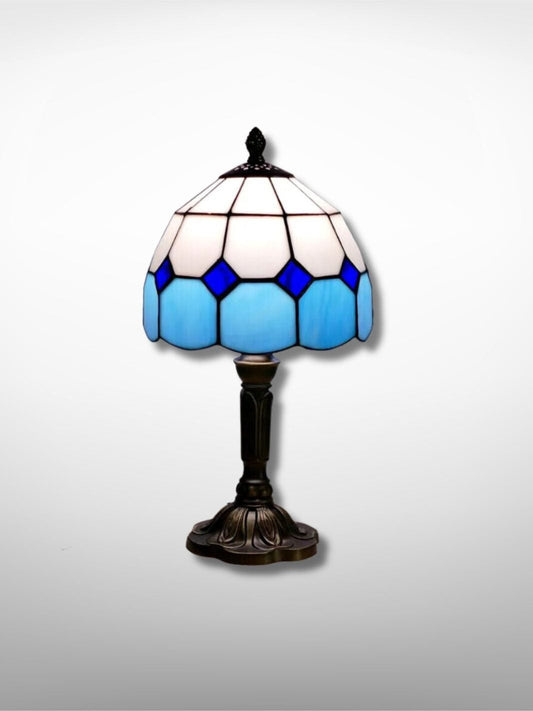 Lampe de chevet Tiffany vintage bleu passion Bleu